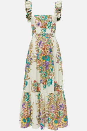 Etro Vestido en popelín de algodón floral