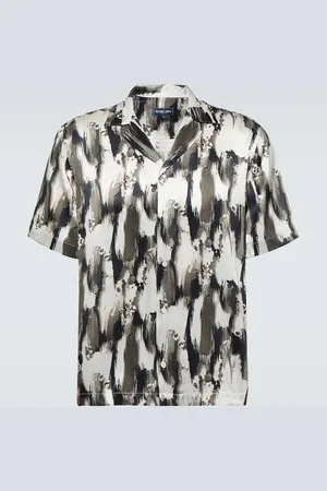Frescobol Carioca Camisa bowling Roberto de seda estampada