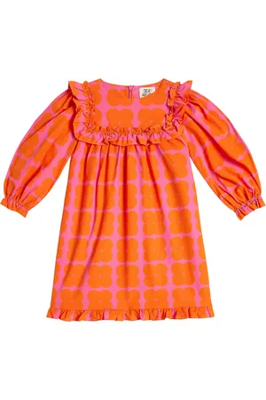 Jelly Mallow Vestido Clover de algodón con volantes