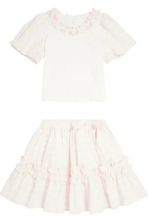 PATACHOU Set de top y falda de algodón