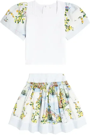 PATACHOU Set de top y shorts de algodón