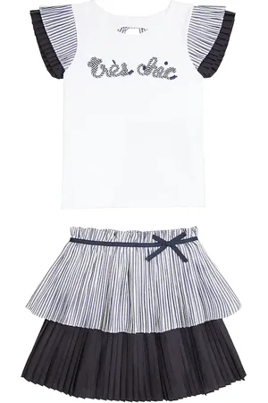 PATACHOU Set de top y falda a rayas
