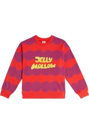 Jelly Mallow Sudadera de algodón con lunares