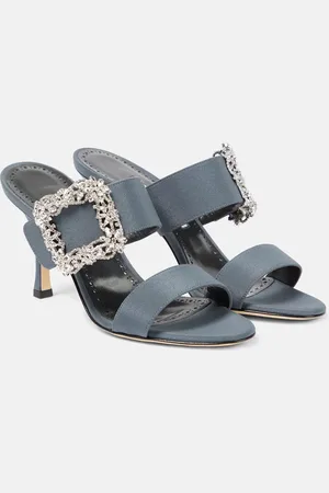 Manolo Blahnik Sandalias Gable Jewel de crepé de china