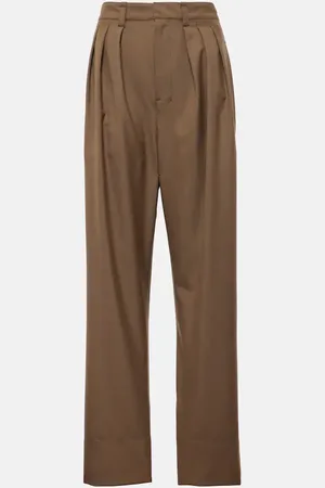 LEMAIRE Pantalones rectos de mezcla de lana