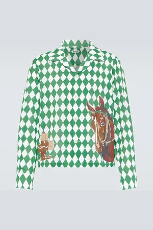 BODE Camisa Jockey Diamond de algodón