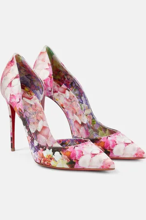 Christian Louboutin Salones Iriza 100 de crepé satén floral