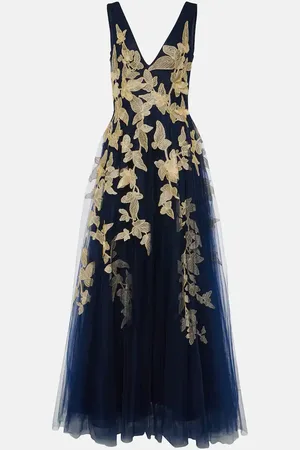 Costarellos Vestido de fiesta Arcangela de tul con apliques