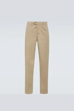 Loro Piana Pantalones chinos Pantaflat de mezcla de algodón