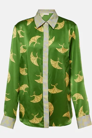 DRIES VAN NOTEN Camisa de mezcla de seda estampada