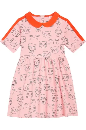 Mini Rodini Vestido Cathlethes de mezcla de algodón