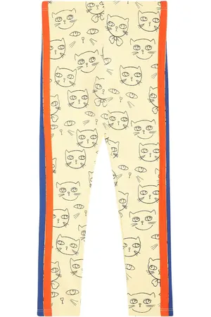 Mini Rodini Leggings Cathlethes de mezcla de algodón
