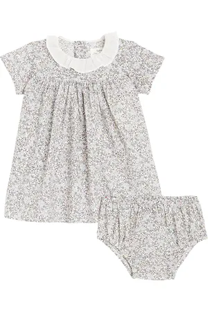 Il gufo Bebé - set de vestido y bragas de algodón