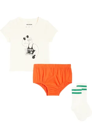 Mini Rodini Bebé - set de top, pantalones y calcetines Weight Lifting
