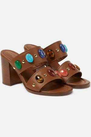 Gianvito Rossi Sandalias Shanti de piel adornadas