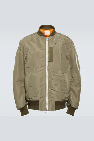 SACAI Chaqueta bomber de sarga de nylon bordada