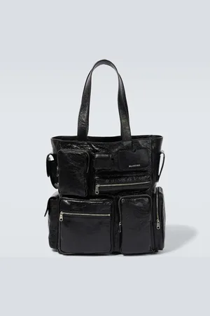 Balenciaga Tote Superbusy de piel de efecto desgastado