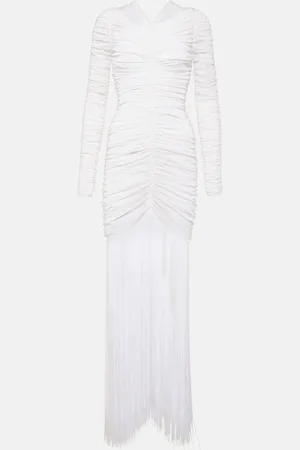 Khaite Vestido de fiesta Guisa de mezcla de seda fruncida