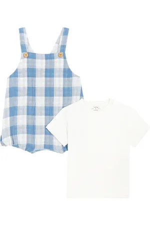 Il gufo Bebé - set de camiseta y mono de algodón