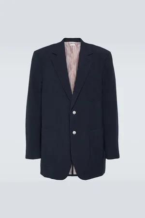 Thom Browne Blazer de sirsaca de lana