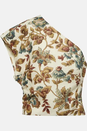 SIR Crop top Eleanora de lino floral