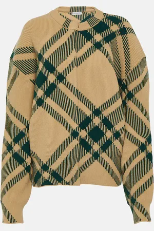 Burberry Cárdigan de mezcla de lana con Check