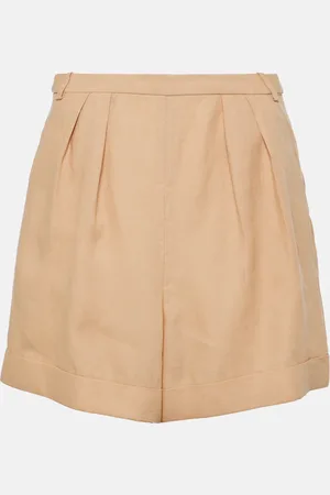 Loro Piana Shorts de lino plisados
