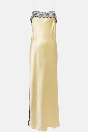 SIR Vestido lencero Aries de seda con encaje