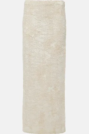 Acne Studios Falda larga bordada