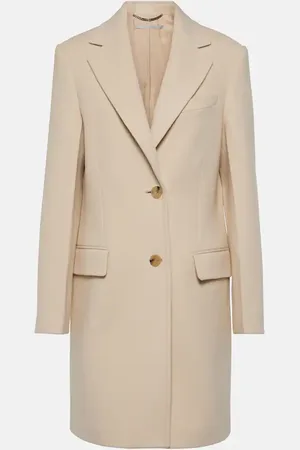 Stella McCartney Abrigo de lana de botonadura simple