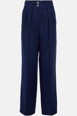 Loro Piana Pantalones anchos de lino