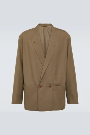 LEMAIRE Blazer cruzado de sarga