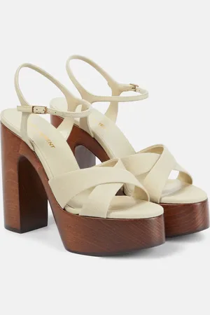 Saint Laurent Sandalias con plataforma Bianca 125