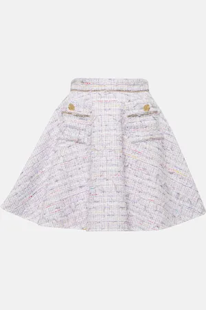 Nina Ricci Minifalda de tweed de tiro alto
