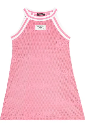 Balmain Vestido de punto con logo