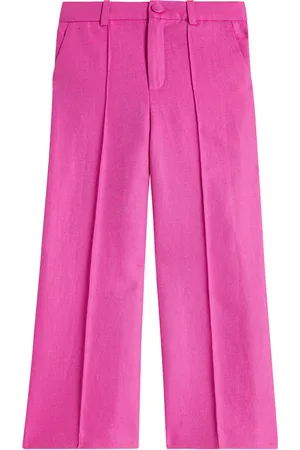 Chloé Chloé Kids Pantalones de traje de lino y algodón