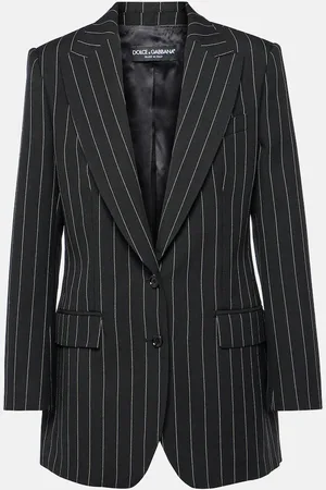 Dolce & Gabbana Blazer de lana virgen con raya diplomática