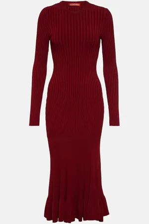 Altuzarra Vestido midi Seyrig de punto acanalado