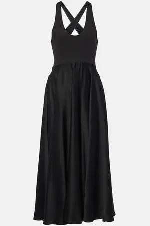 Alaïa Alaïa Vestido midi con espalda cruzada