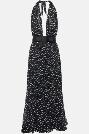 Dolce & Gabbana Vestido midi de chifón con lunares