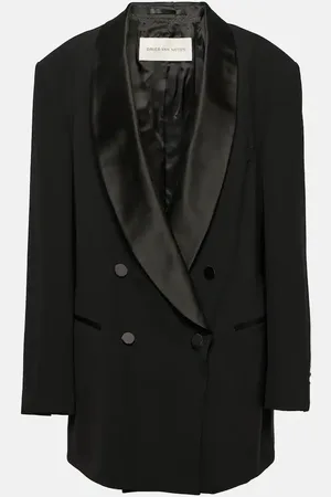 DRIES VAN NOTEN Blazer oversized de mezcla de lana y seda