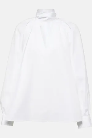 CO Blusa de popelín de algodón n lazada