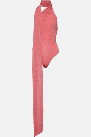 ALEX PERRY Body de jersey con cristales