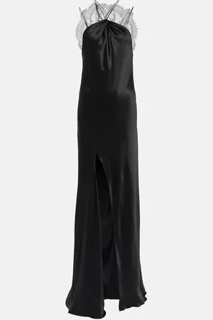 Givenchy Vestido de fiesta de satén de seda con encaje