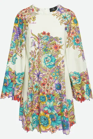 Etro Vestido de popelín de algodón floral