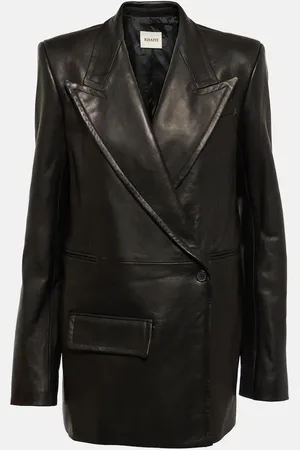 Khaite Blazer Jacobson de piel