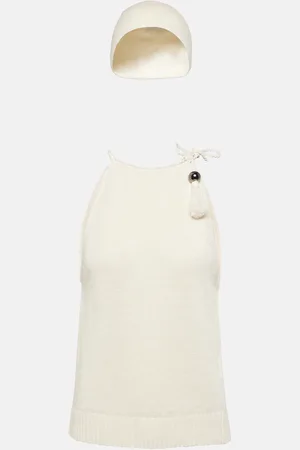 Max Mara Set de top y gorro Moriana de lino con cuello halter