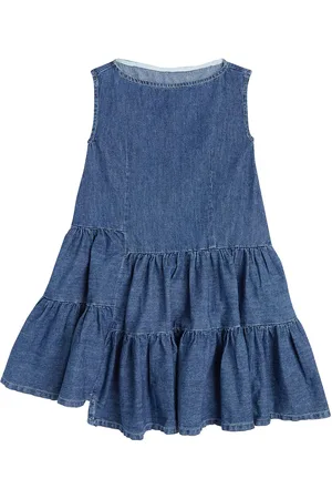 Maison Margiela Vestido de denim con volantes
