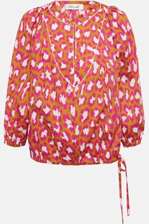 Diane von Furstenberg Top Juliette de algodón estampado