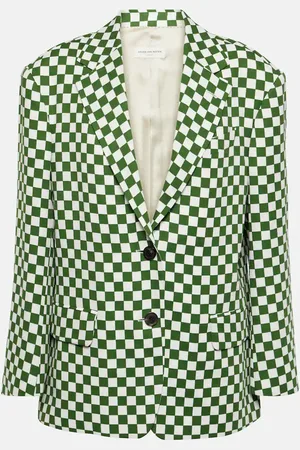 DRIES VAN NOTEN Blazer de botonadura simple a cuadros